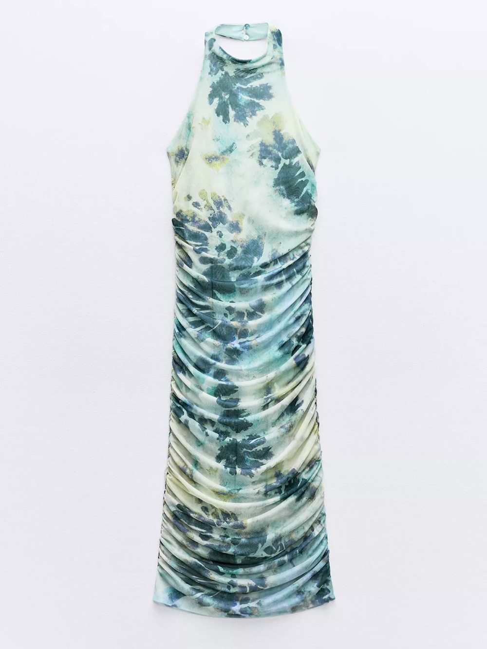 ZARA Ruched Maxi Dress